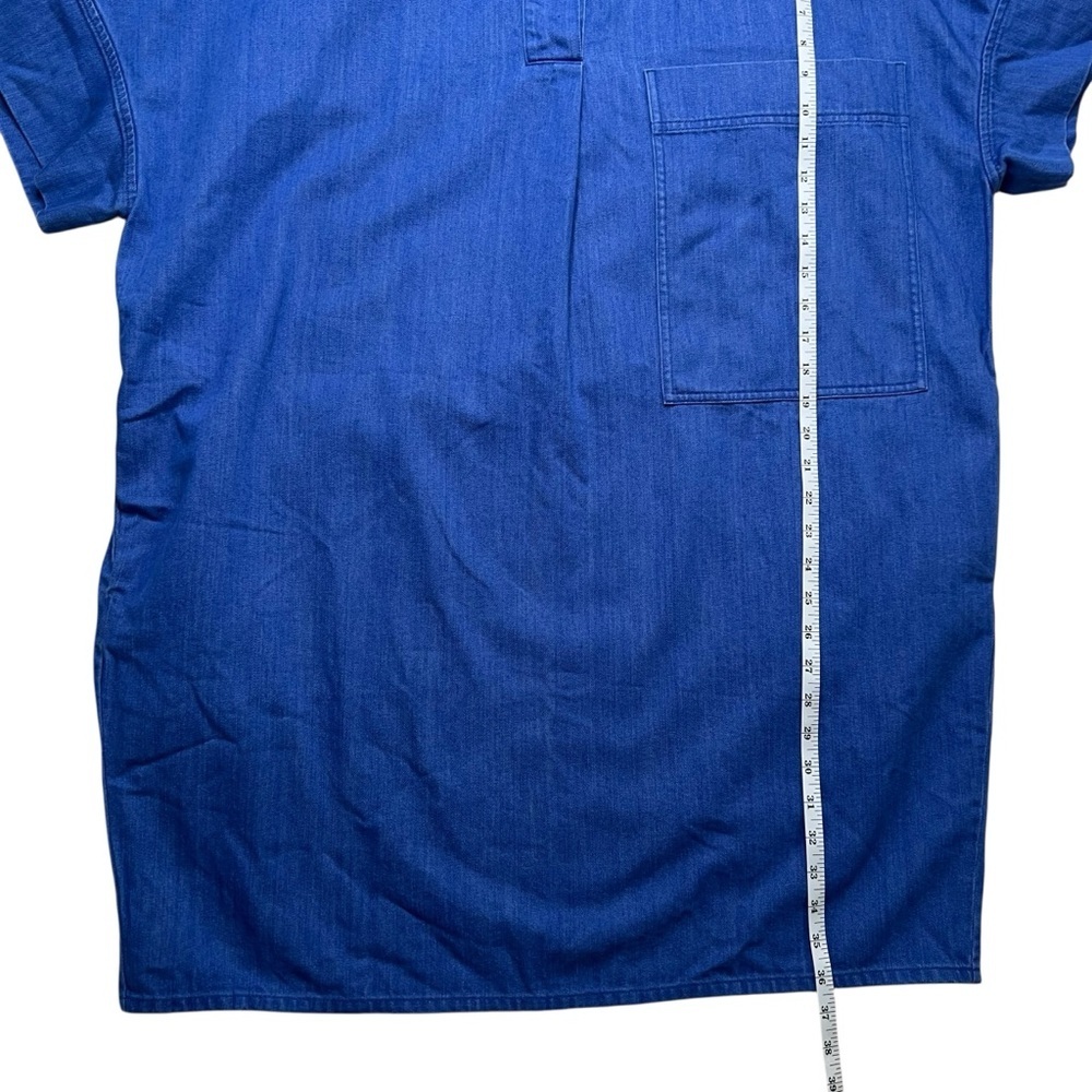 COS Oversized Boxy Denim Blue Cotton Mini Dress with Pockets Size XS - Picture 11 of 12